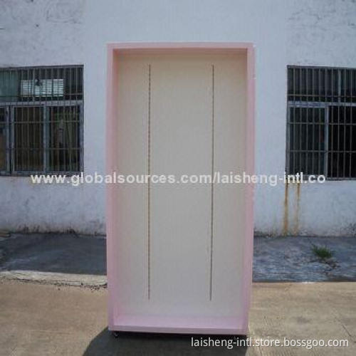 Clothing Display with Green and White Spray-Painted Finish